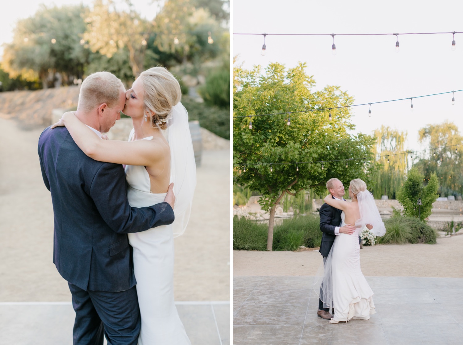 bride and groom have their first dance at their terra mia wedding in paso robles ca