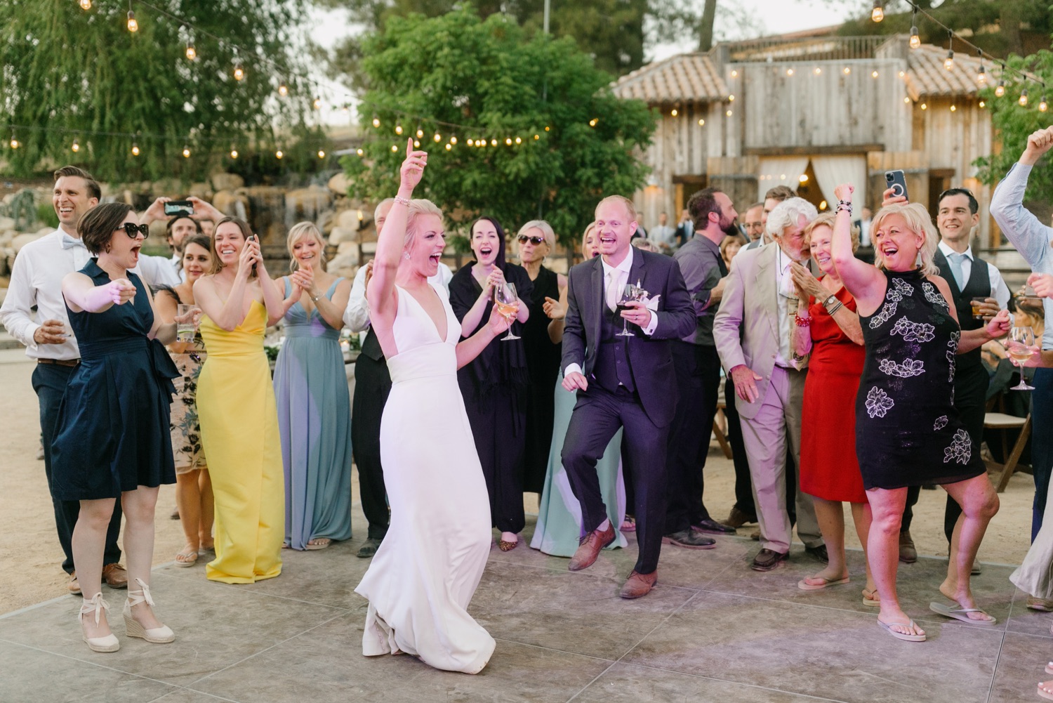 Guests dancing at Terra Mia wedding reception