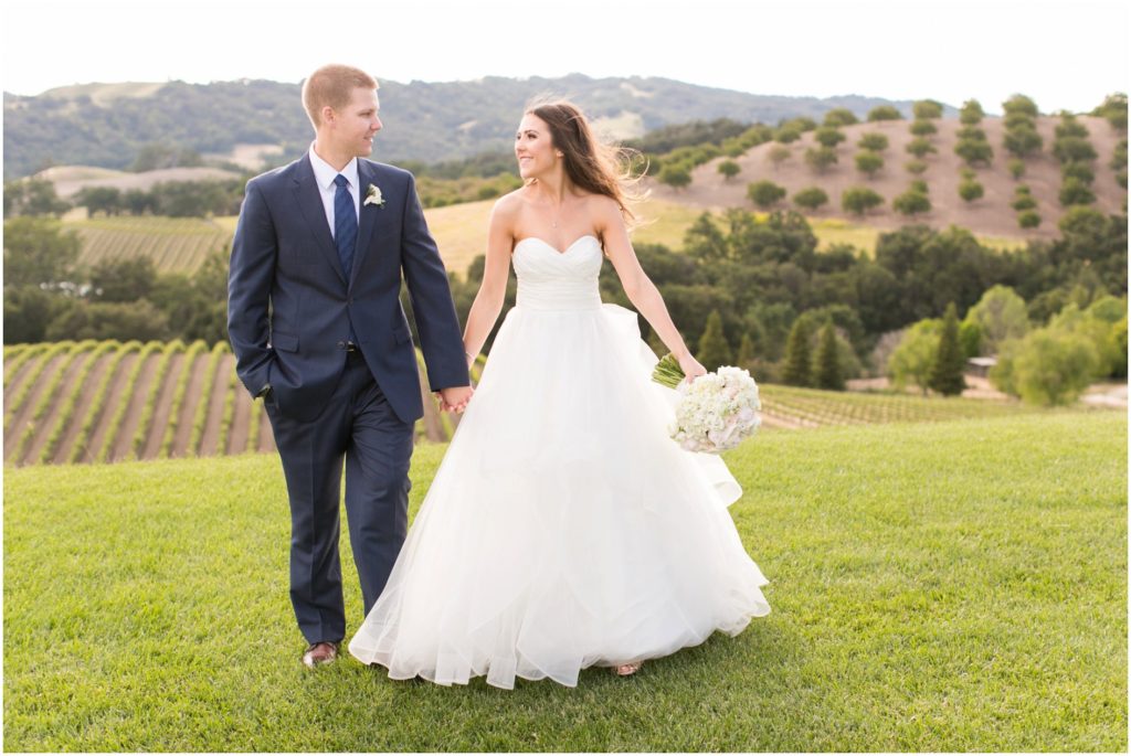 Hilltop ceremony wedding at Opolo vineyard winery
