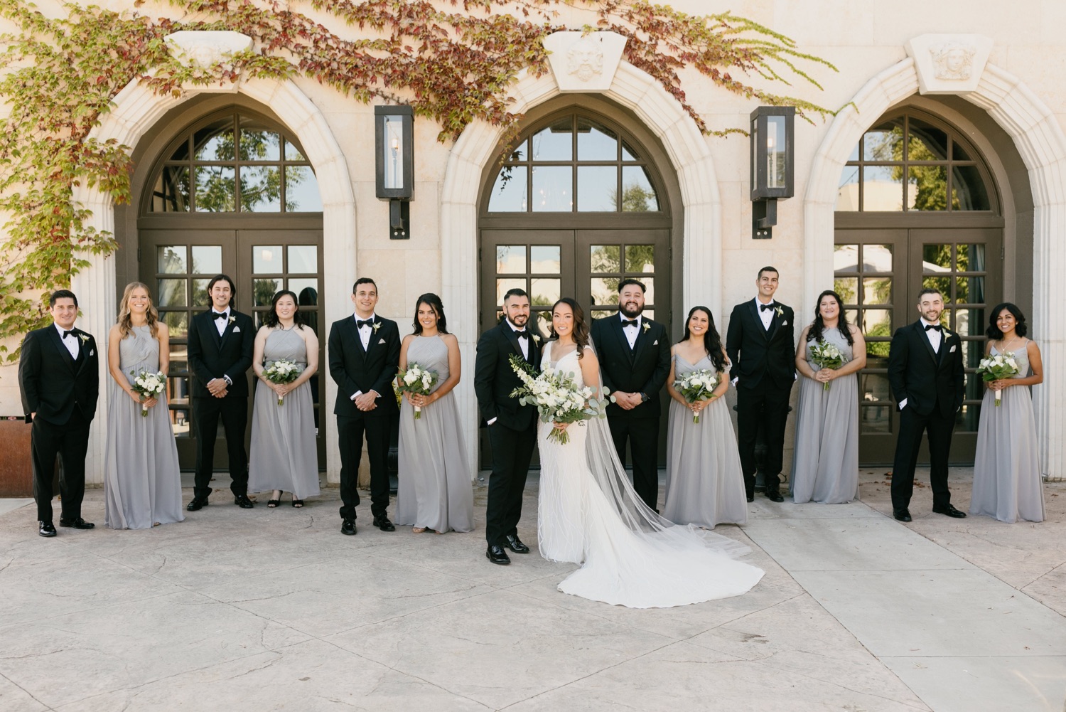 Wedding party portraits at tooth and nail winery by tayler Enerle photography
