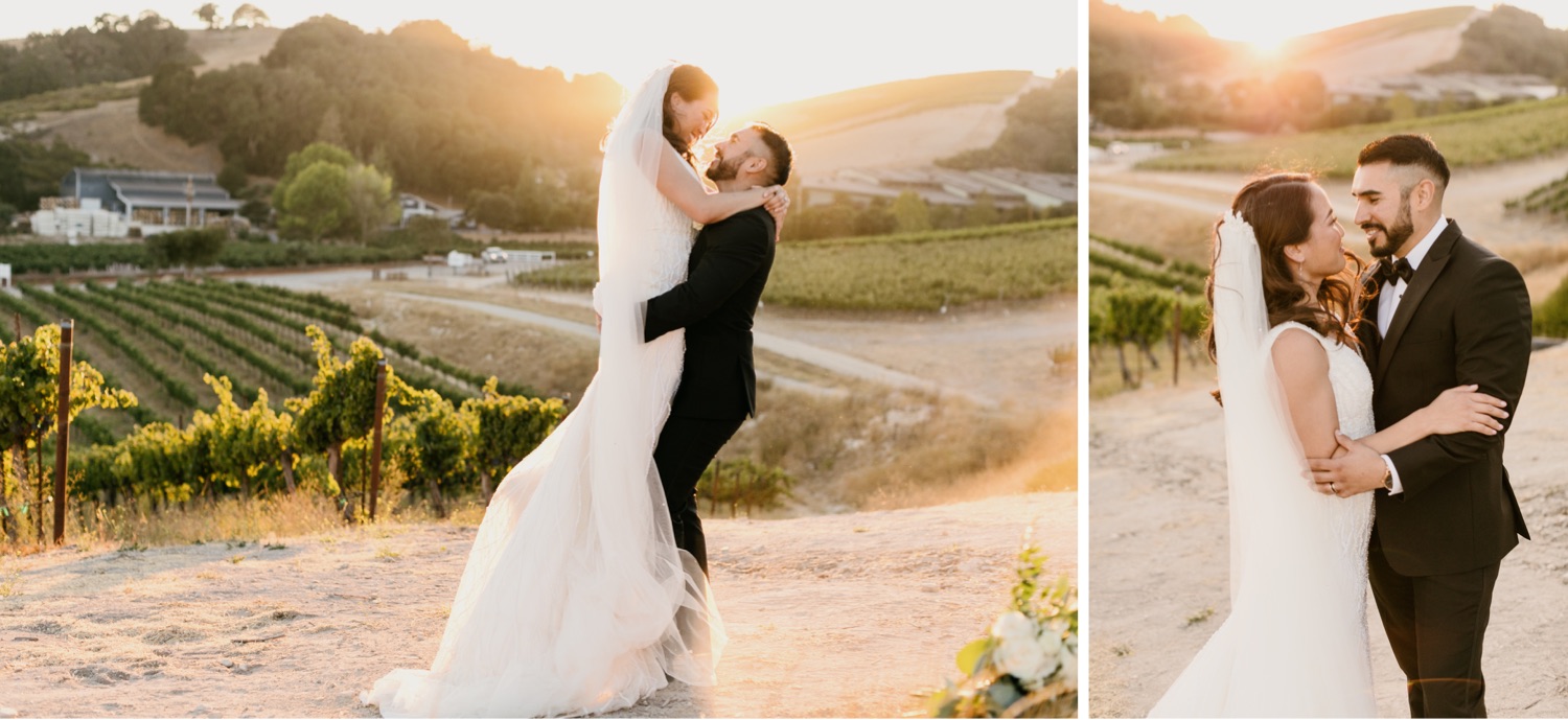 Sunset portraits at tooth and nail winery by tayler enerle photography
