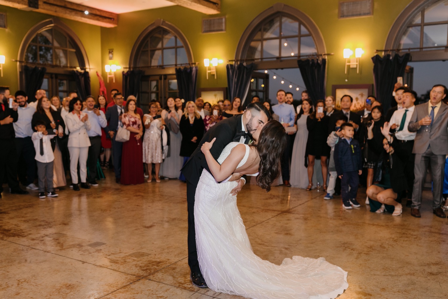 bride and grooms first dance at tooth and nail winery